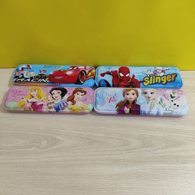 Cartoon Steel Pencil Box - 390 Taka