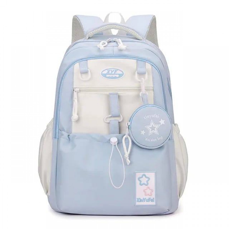 Dual Color Girls Senior School Bag