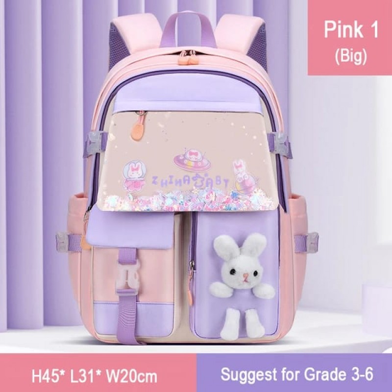 Glitter Bunny Senior School Bag