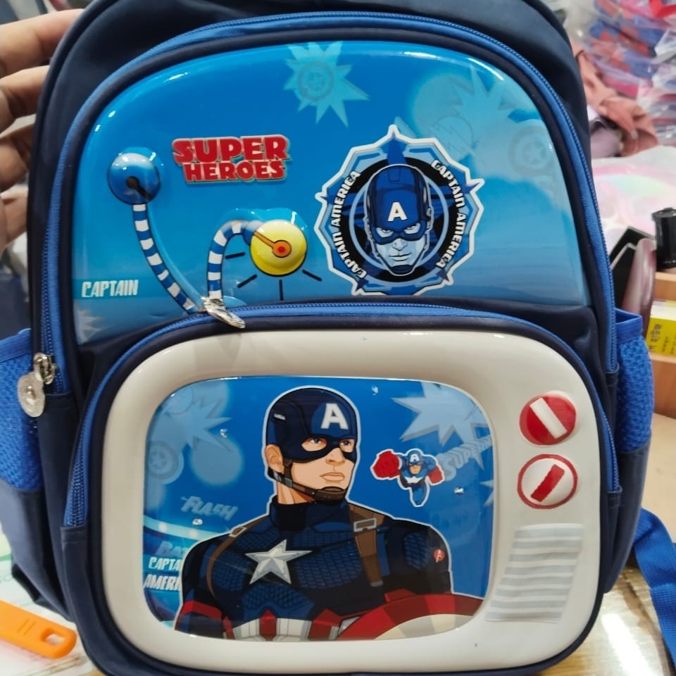 Captain America 3D Play-Nursery School Bag