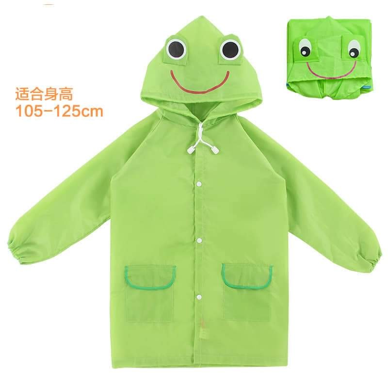 Funny Cartoon Kids Raincoat with Head Cap