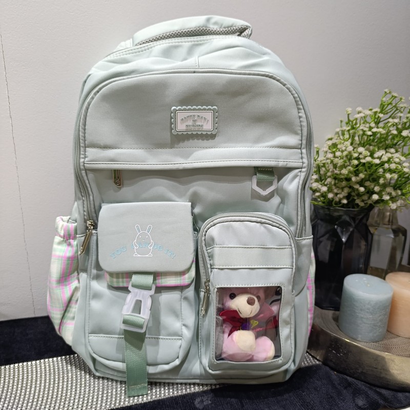 Zundi Senior School Bag With Bear Doll