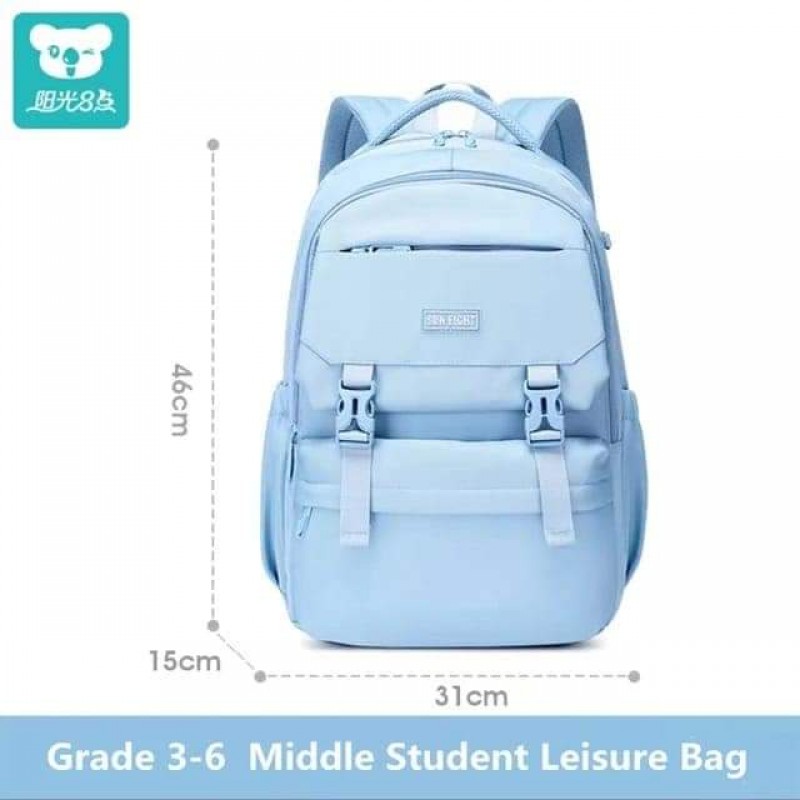 Solid Color Junior School Bag