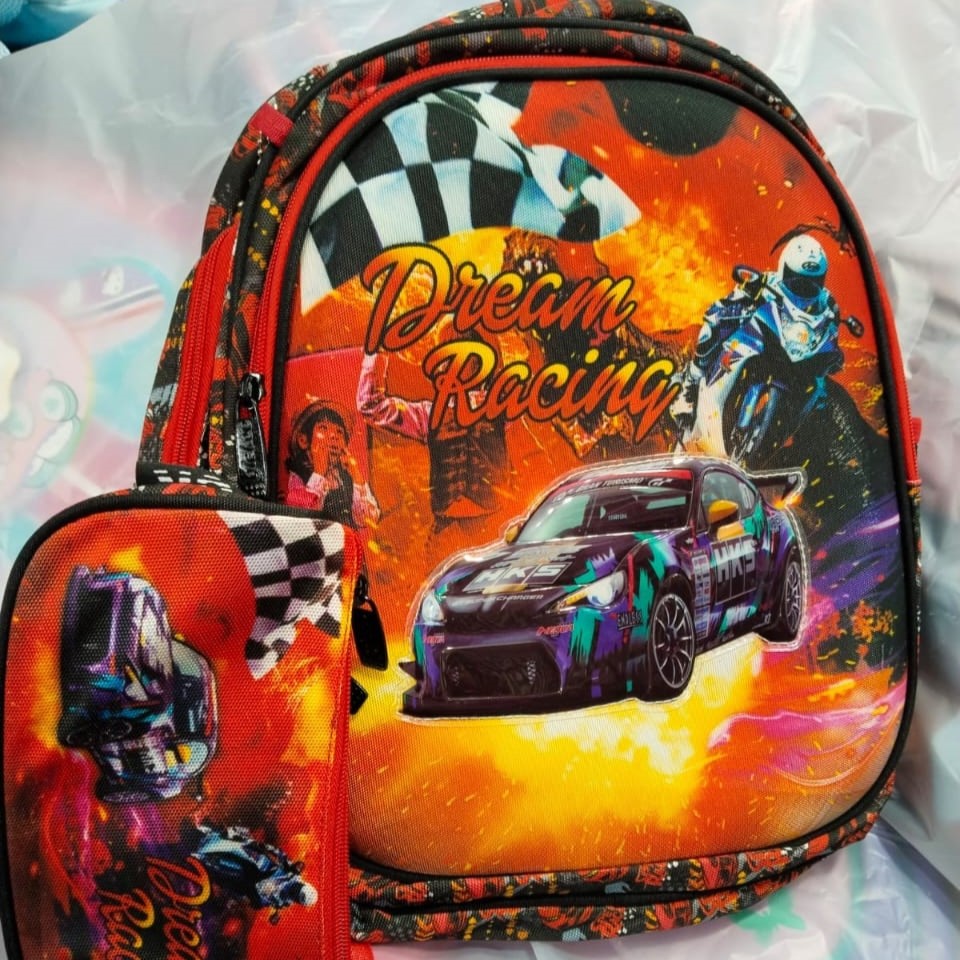 Racing Car 3D Play-Nursery School Bag