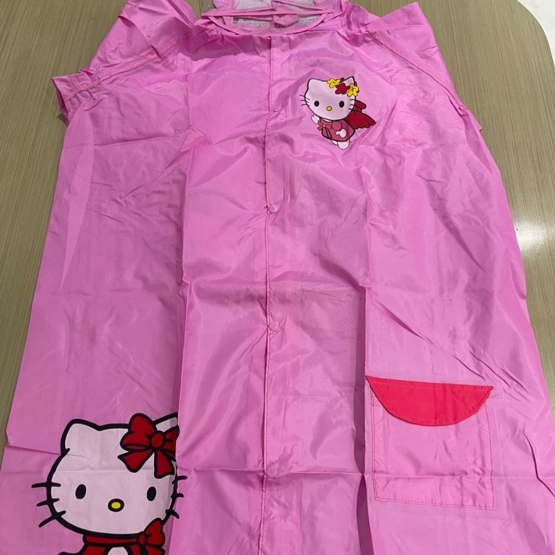 Premium Pink Raincoat With Head Cap and Zipper