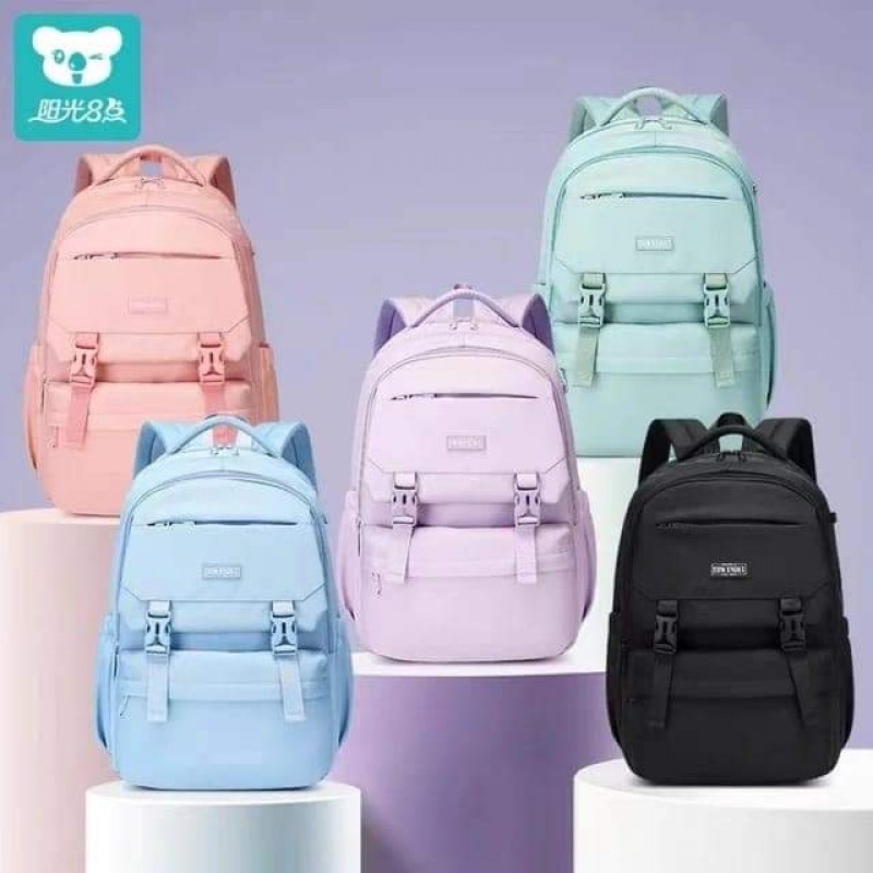 Solid Color Junior School Bag