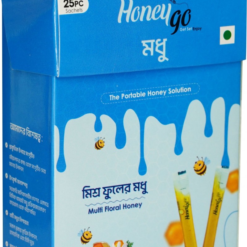 Honeygo 3 Pack Combo Honey Sachet Packs - (Total 75 Sachets)