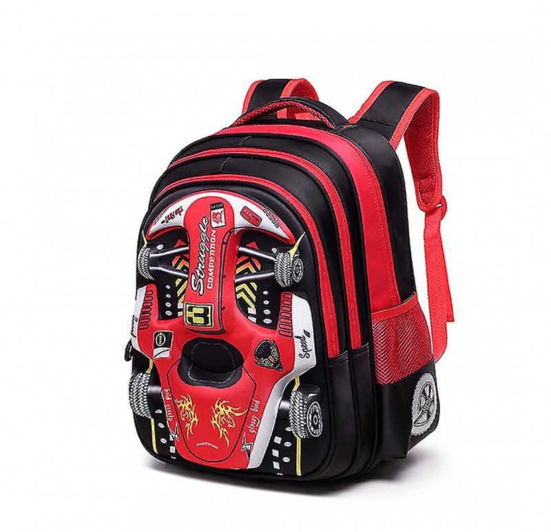 3D Racing Car Junior School Bag