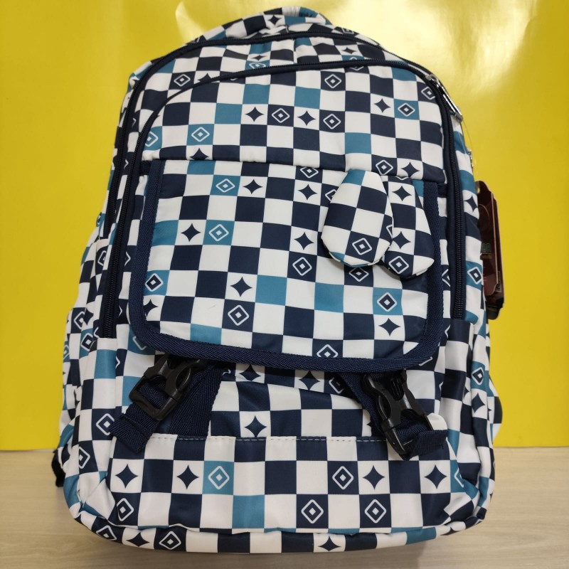 Chess Board Print Senior School Bag