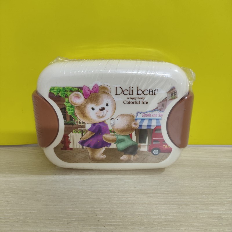 Deli Bear Tiffin Box With Cutlery