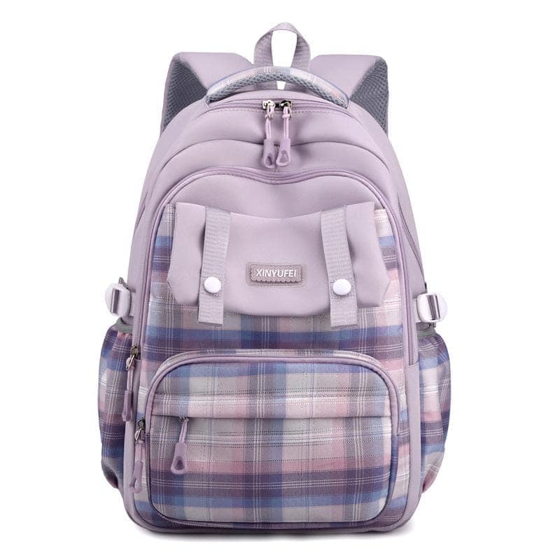 Check Print Senior School Bag