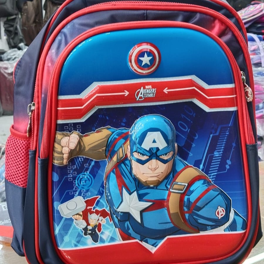 Captain America 3D Junior School Bag