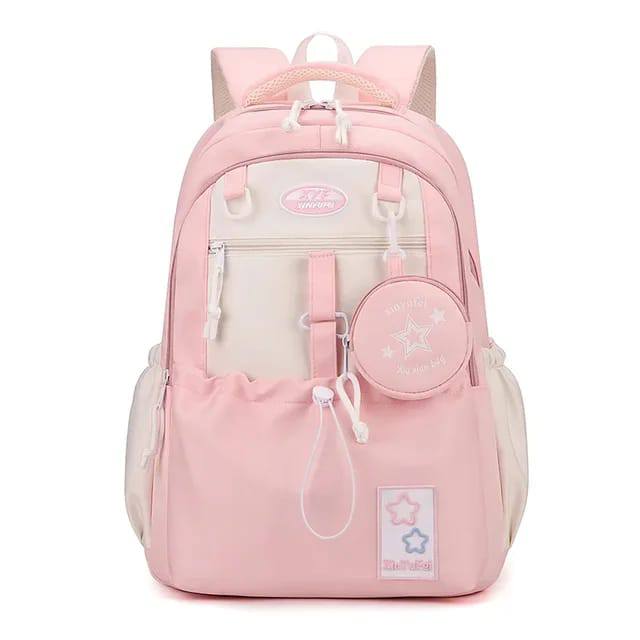 Dual Color Girls Senior School Bag