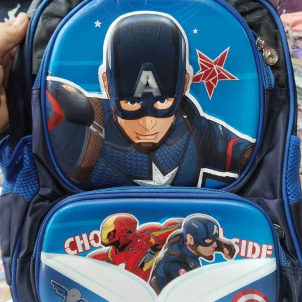 Captain America 3D Junior School Bag