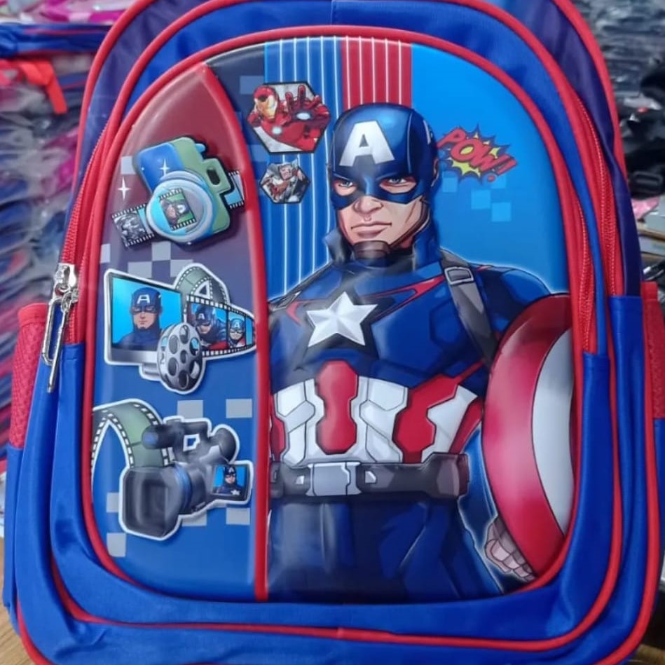 Captain America 3D Junior School Bag