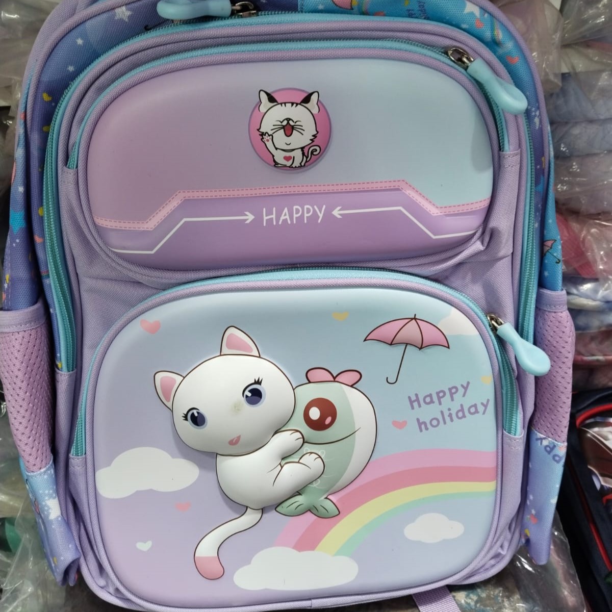 Happy Cat 3D Junior School Bag